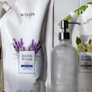 Scullys Glass Hand Wash Bottle 500ml