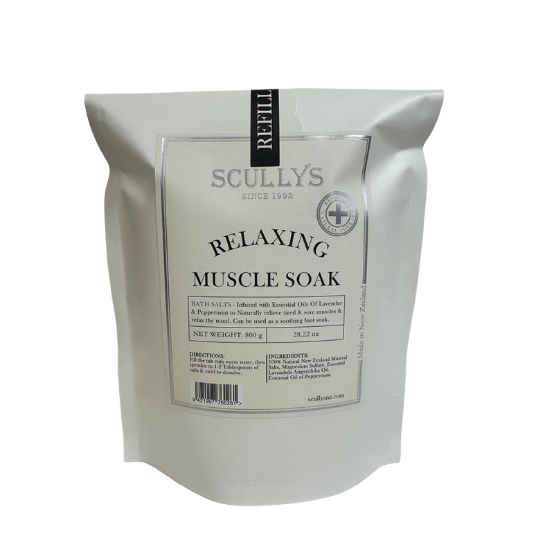 Scullys Relaxing Muscle Soak Refill Pack 800g